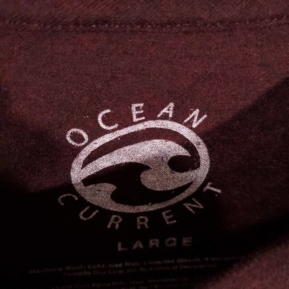 Ocean Current Shirt Boys Large Red Good Vibes Only‎ Surfer Beach Summer Graphic - Picture 2 of 9